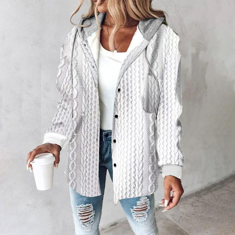 Veste en laine à carreaux pour femmes,