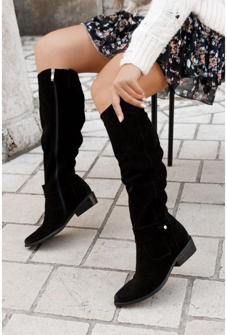 Bottes Hautes En Daim