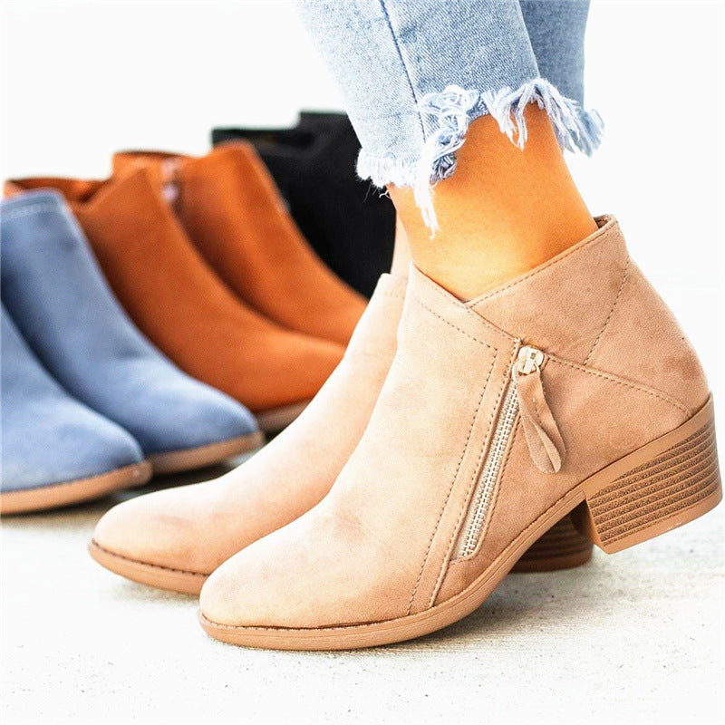 Bottes Courtes En Daim