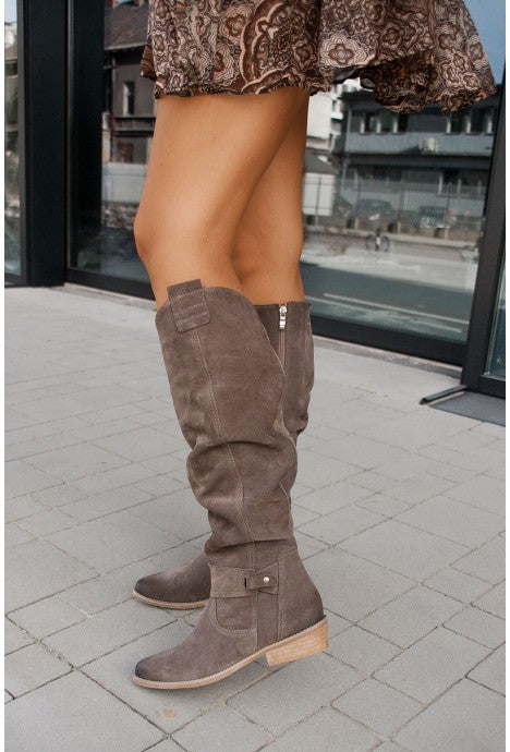 Bottes Hautes En Daim