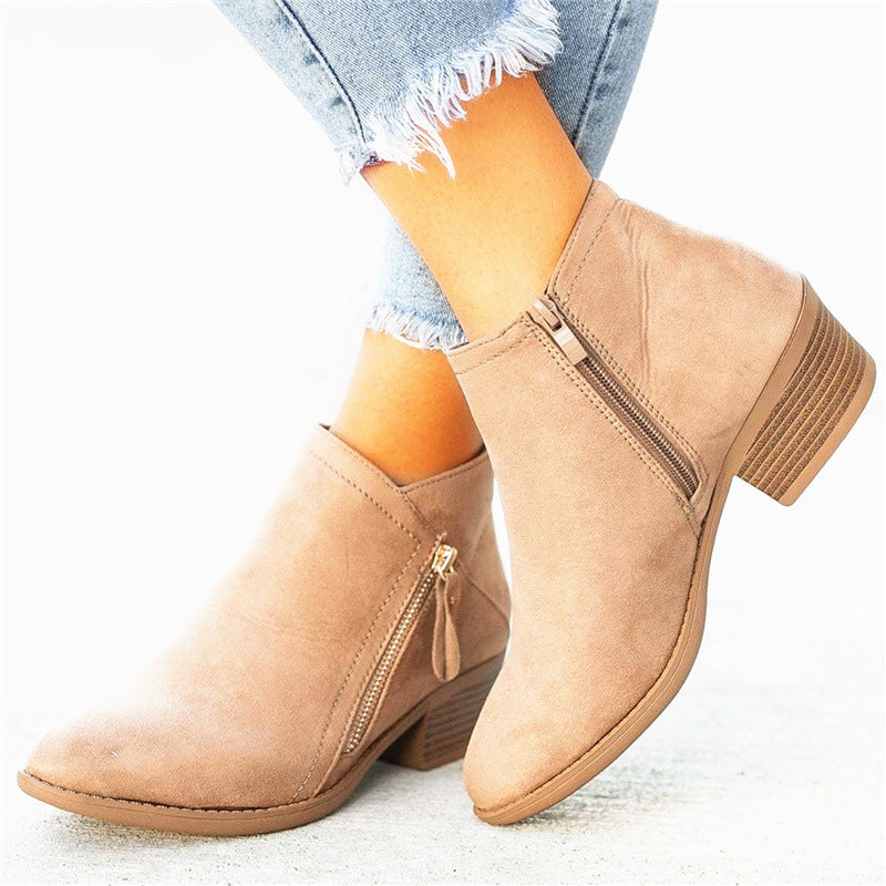 Bottes Courtes En Daim