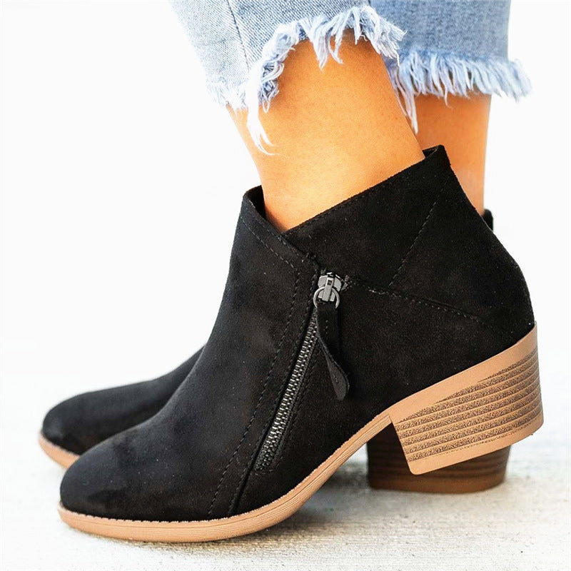 Bottes Courtes En Daim
