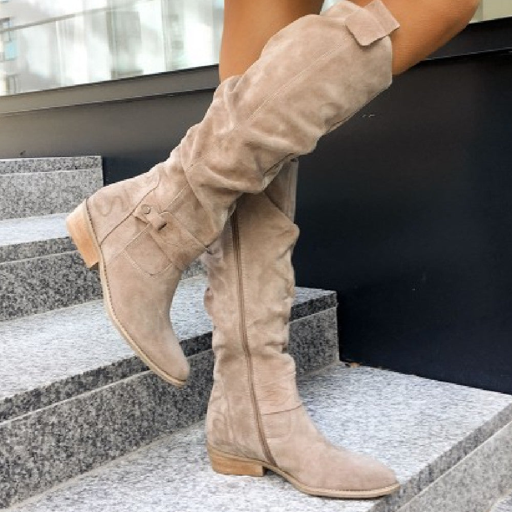 Bottes Hautes En Daim