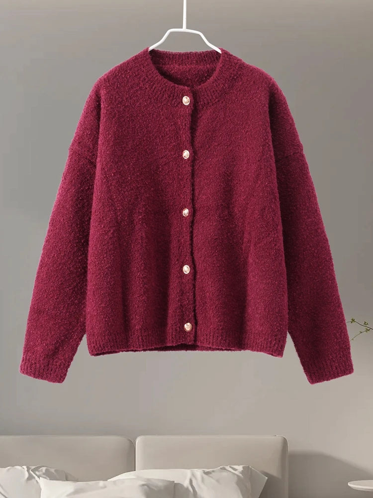 Cardigan en Tricot Solide