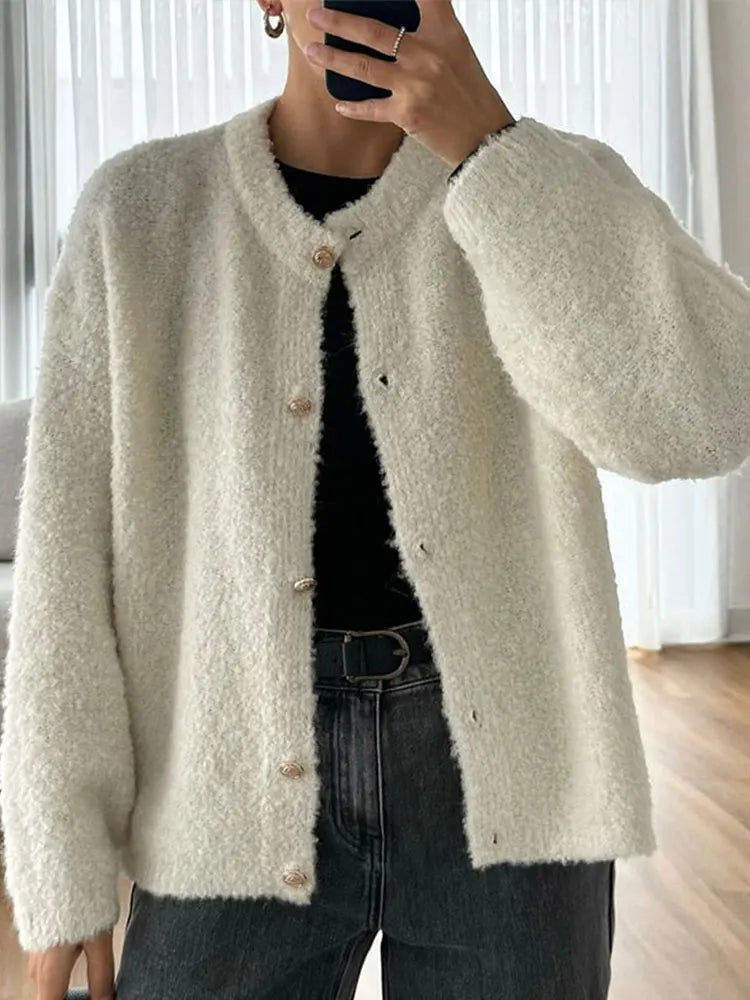 Cardigan en Tricot Solide