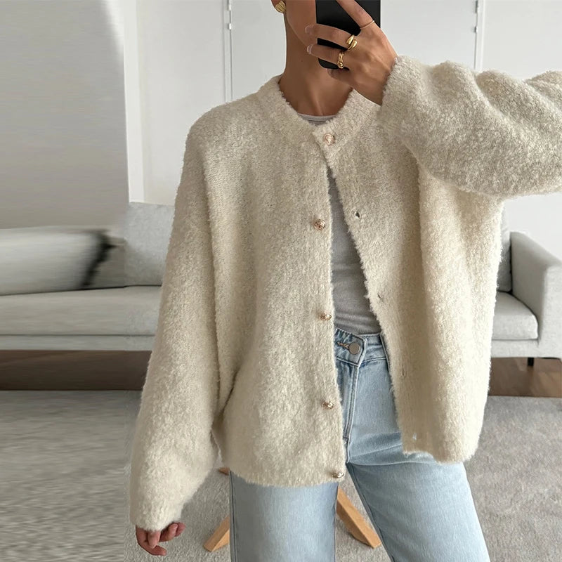 Cardigan en Tricot Solide