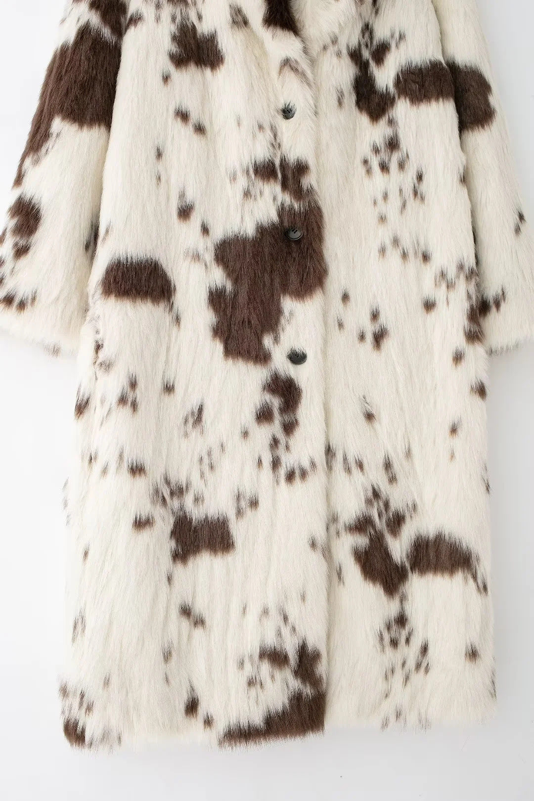 Manteau imitation fourrure motif animal pour femme