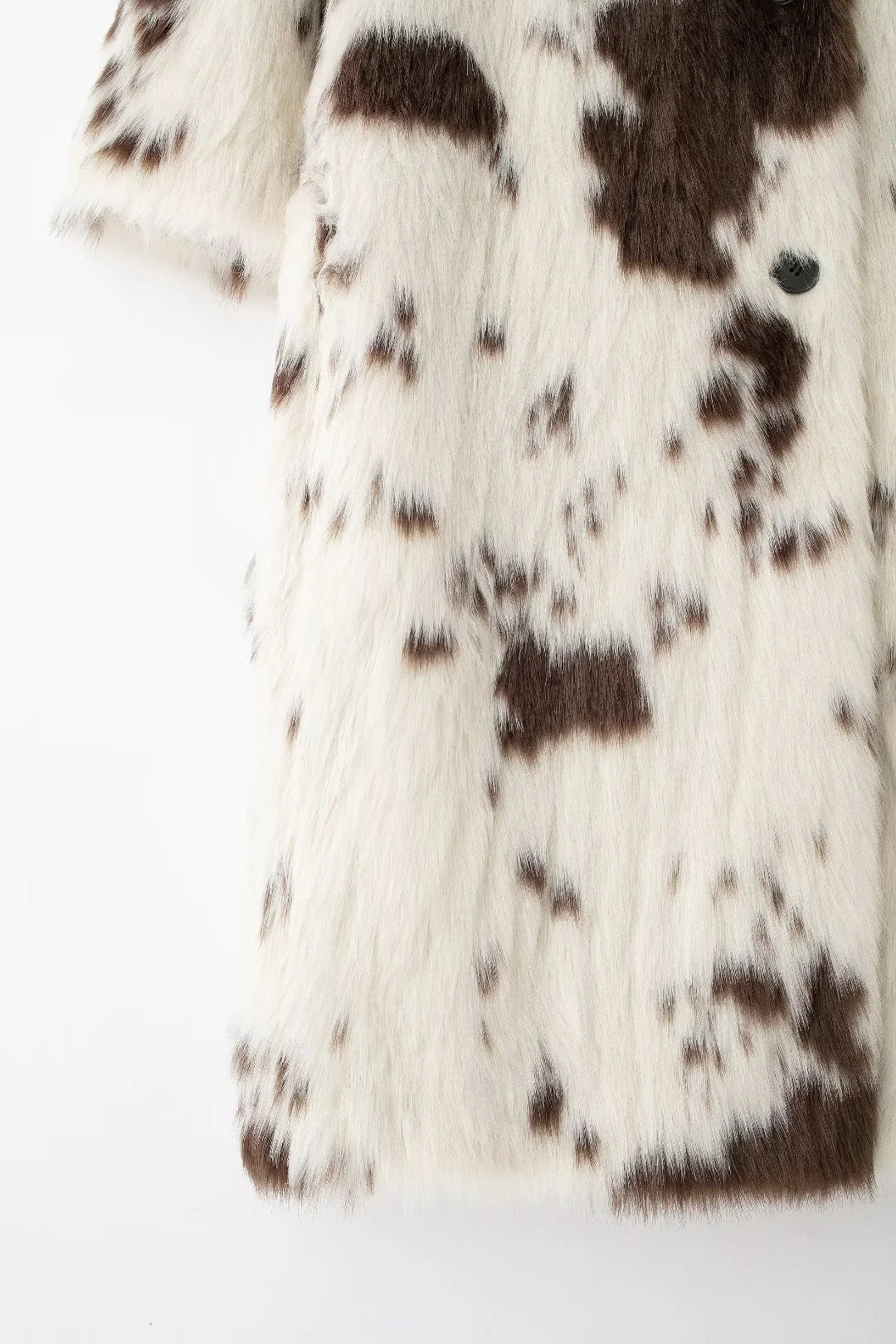 Manteau imitation fourrure motif animal pour femme