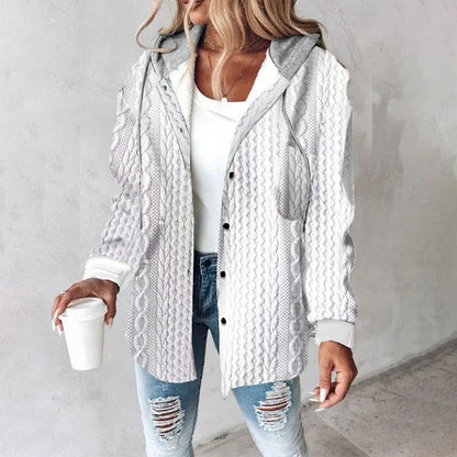 Veste en laine à carreaux pour femmes,