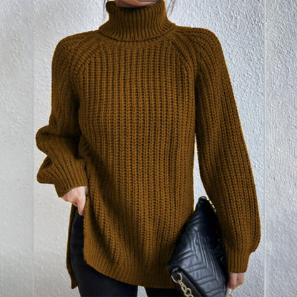 Pull en laine mode col haut pull épais