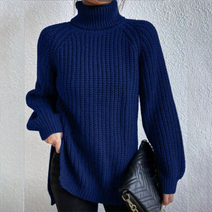 Pull en laine mode col haut pull épais