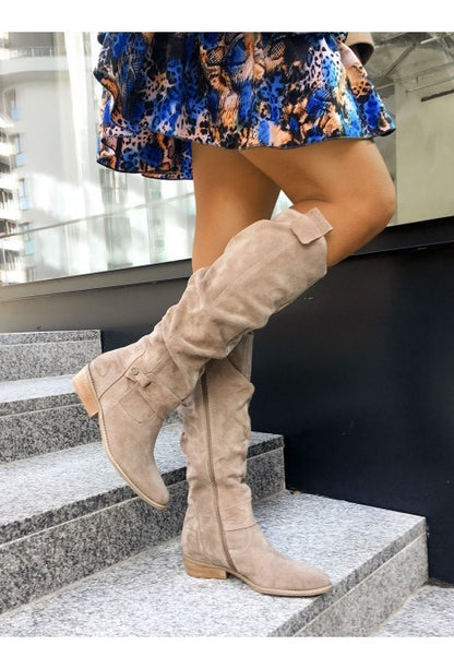 Bottes Hautes En Daim