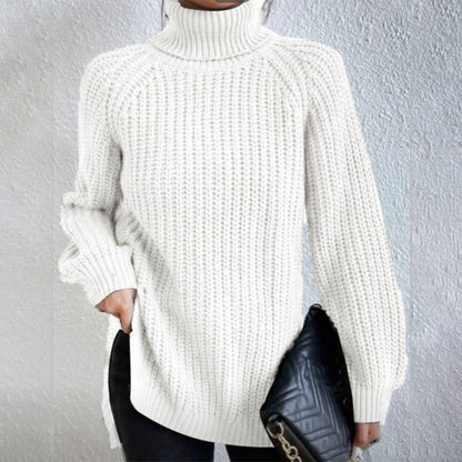 Pull en laine mode col haut pull épais