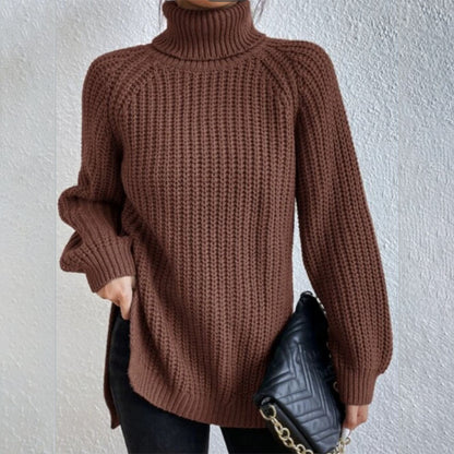 Pull en laine mode col haut pull épais