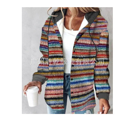 Veste en laine à carreaux pour femmes,